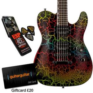 ESP LTD Eclipse '87 NT Rainbow Crackle Electric Guitar + ESP 45th Anniversary Pick Tin & £20 Gift Card - £789 Delivered @ GuitarGuitar