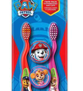 Paw Patrol Twin pack toothbrushes and caps £1 + £1.50 Click & Collect @ Boots