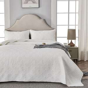 Qucover King Size Bedspread with Pillow Shams, 240x260cm with code - Sold By Unimall EU FBA