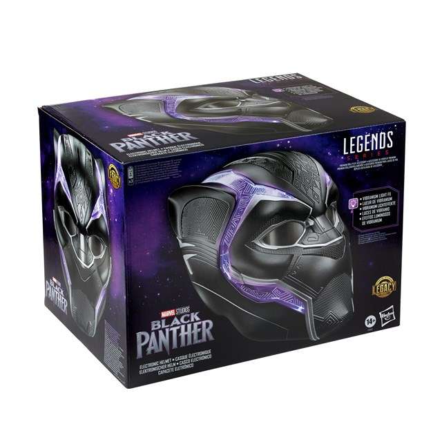 Black Panther Hasbro Marvel Legends Premium Electronic Role Play Helmet - With Code