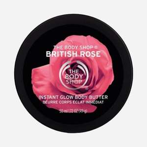 50ml The Body Shop British Rose Instant Glow Body Butter - £30 Minimum Order required