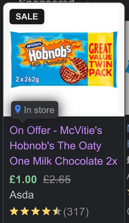 McVities Milk Chocolate Hobnobs (Twin pack) - Wolverhampton