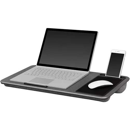 Multi Purpose Home Office Lap Desk with Mouse Pad and Phone Holder - Silver Carbon - £16.98 delivered @ MyMemory
