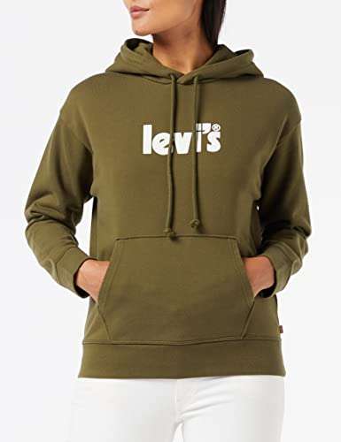 Levi's Women's Graphic Standard Hoodie (Dark Olive Colour)