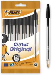Bic Cristal Original Ballpoint Pens pack of 10 £1.50 (discount applied at checkout) £1.12 / £1.38 subscribe and save @ Amazon