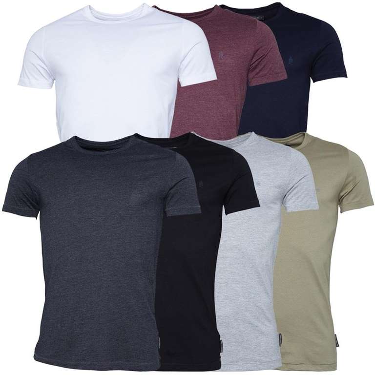 French Connection Mens Seven Pack Crew T-Shirt - £39.99 + £4.99 delivery @ MandM Direct
