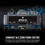 Corsair MP600 GS 2TB PCIe Gen4 x4 NVMe M.2 SSD, High-Density TLC NAND, M.2 2280, DirectStorage Compatible, Upto 4,800MB/sec £100.99 @ Amazon
