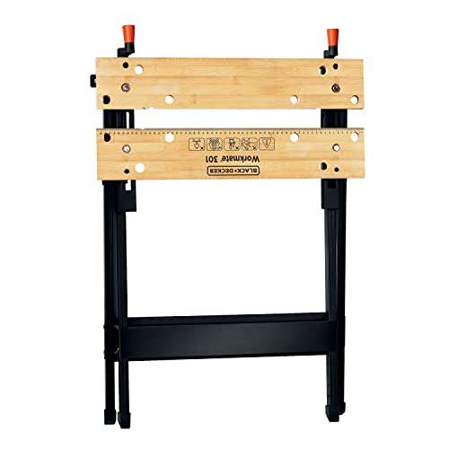 BLACK+DECKER Workmate, Work Bench Tool Stand Saw Horse Dual Clamping Crank, Heavy Duty Steel Frame, WM301 £20.00 @ Amazon