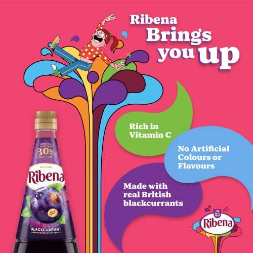 Ribena Blackcurrant Squash 850ml Real British Blackcurrants; Rich in Vitamin C -£1.50 @ Amazon (£1.28/£1.35 Subscribe & Save)