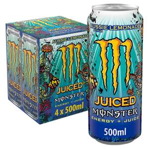 Monster Energy Aussie Style Lemonade, 4 x 500 ml (£4.25 with S&S)