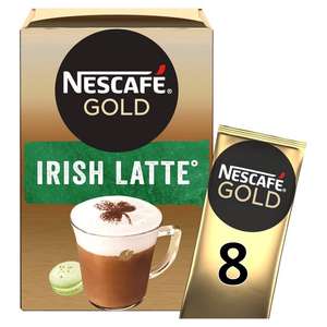 Nescafe Gold Irish Latte or Toffee Nut Latte Coffee Sachets (8x22g) for 84p @ Tesco