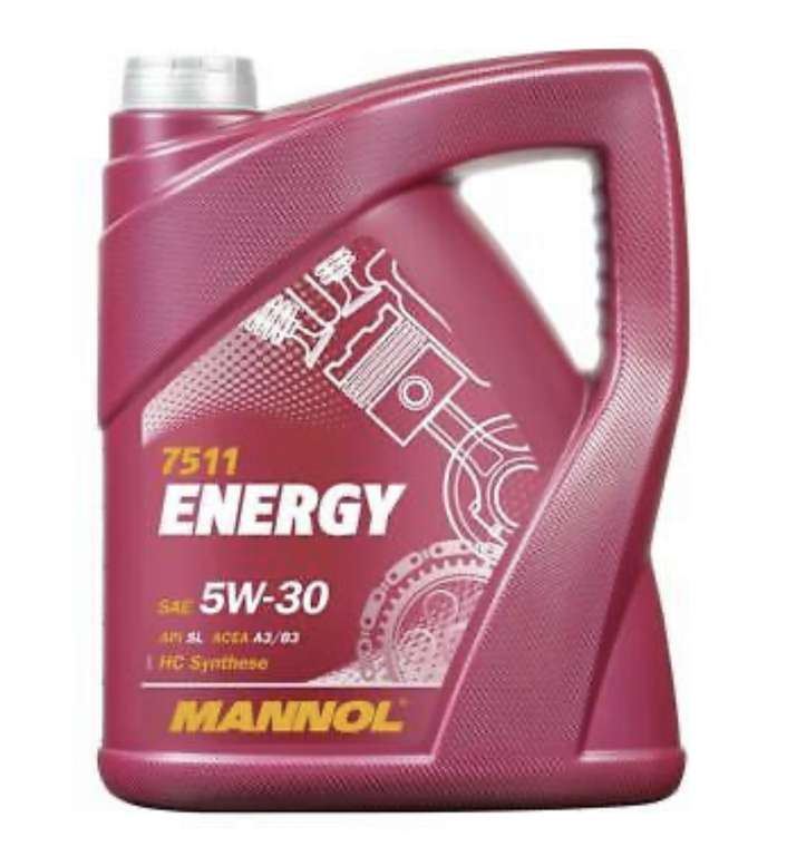 5L Mannol ENERGY 5w30 Fully Synthetic Engine Oil £15.99 (UK Mainland A/B) @ carousel_car_parts / eBay