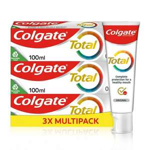 Colgate Total Original Toothpaste Value Pack 3x100ml