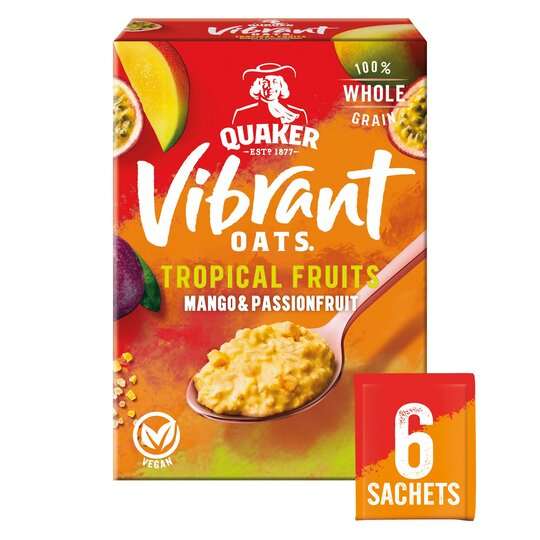 Quaker Vibrant Oats Tropical Fruits Porridge 233g - 69p instore @ Heron Foods, Preston