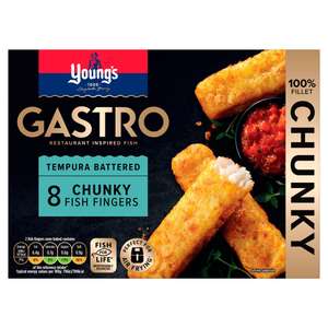 Young's Gastro 8 Tempura Battered Chunky Fish Fingers 320g