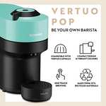 Nespresso Coffee Machine Bundle - Vertuo Pop Aqua Mint, Milk Frother, 20 Coffee Capsules and more by Krups. XN920441