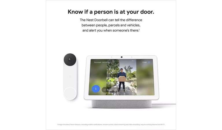 Google Nest Video Doorbell (Battery) £74.98 (free collection) @ Currys