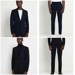 River Island Men's Super Skinny Fit Suit Jacket in Black or Navy £20/Matching Suit Trousers £10 + Free C&C