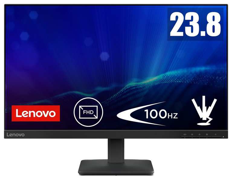 Lenovo L24-4e 23.8In 100Hz FHD AMD FreeSync Monitor - Free C&C