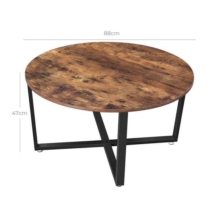 VASAGLE Round Metal Frame Coffee Table - £42.99 Delivered with code @ Songmics