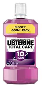 Listerine Mouthwash Total Care 600Ml/ Listerine Mouthwash Teeth & Gum Defence 600Ml/ Listerine Mouthwash Stay White 600ml £1.80 Each @ Tesco