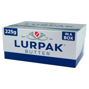 Lurpack Butter Slightly Salted 225g - £1.25 (Receipt required) Cashback from CheckoutSmart / £2.50 @ Morrisons