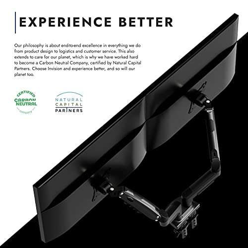 Invision Dual Monitor Arm Desk Mount £47.79 Sold by Invision Technology (UK) Limited @ Amazon (Prime Exclusive)