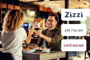 £10 off £45 Dining at Zizzi, ASK Italian or Cafe Rouge with code @ BuyAGift