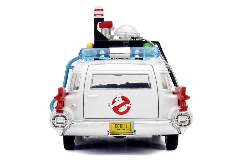 Jada 253235000 Cazafantasmas coche ECTO-1 metal 1:24 Ghostbusters Car Collecting, White, One Size