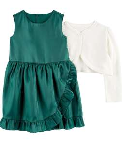 Simple Joys by Carter's Girl's 2-Piece Special Occasion Dress and Cardigan Set age 4 £8.02/age 5 £7.95