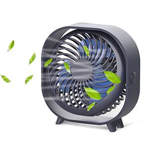 USB Desk Fan, 3 Speeds Adjustable Strong Wind Table Fan, 360° Rotation Mini Personal Fan - sold by Wahed Alizadabb