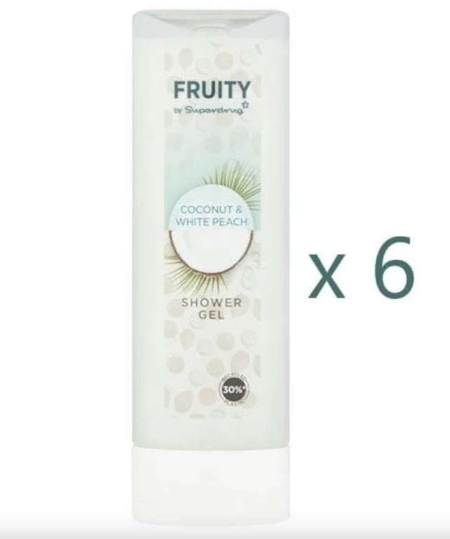 6× Fruity Coconut/ Cherry/ Orange/ Strawberry/ Dragonfruit Shower Gel 250ml Bundle- £4.74 with Free Collection @ Superdrug