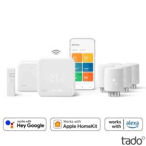 Tado Starter Kit - Wireless Smart Thermostat V3+ with 5 x Smart Radiator Thermostats
