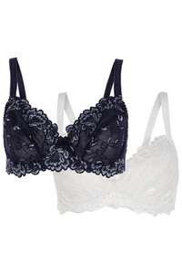 2 Pack Lace Underwired Non-Padded Bra £8 delivered with code @ Bon Marche