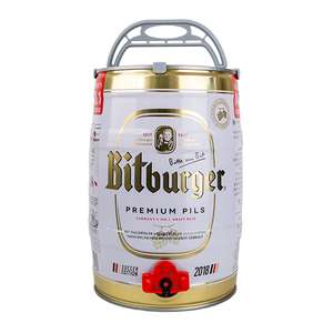 Bitburger 5 Litre beer Keg £17.99 +£6.99 delivery (Free delivery over £80) - £24.98 @ Adnams