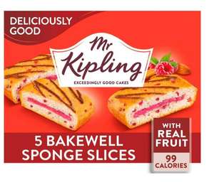 Mr Kipling Deliciously Good Bakewell Sponge Cake Slices x5 - £1.66 @ Sainsburys