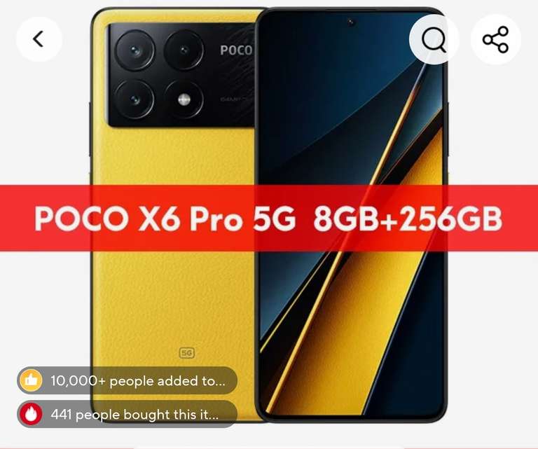 POCO X6 Pro 5G Global 12/256GB 6.67" 1.5K AMOLED DotDisplay 64MP 67W NFC 67W charging Xiaomi Mi - Global Store