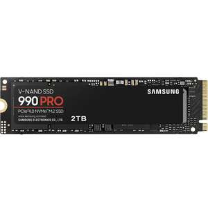 Samsung 990 PRO 2TB PCIe 4.0 NVMe M.2 SSD - £155 (Possible Cashback £50) @ Samsung