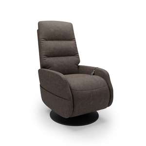 Lincoln Microsuede Electric Swivel Recliner Chair (Grey or Brown) £234.45 delivered @ Dunelm