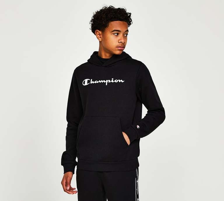Champion Junior Legacy Overhead Hoodie Black £11.99 with code + free click & collect @ Footasylum