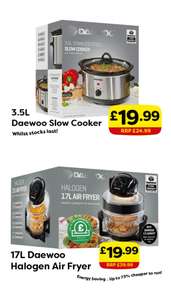 Daewoo Slow Cooker 3.5L / Halogen Air Fryer 17L