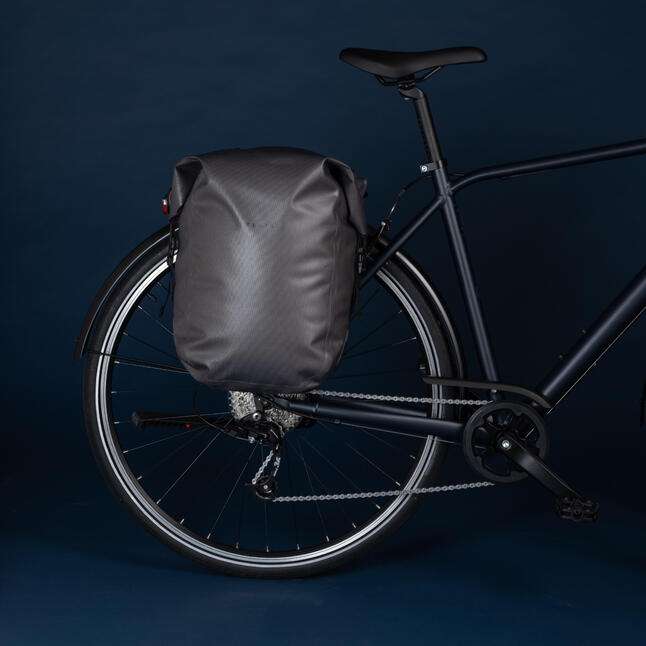 27L Waterproof Bike Pannier Bag - Grey - Free C&C