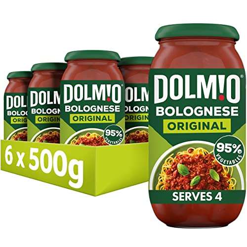 Dolmio Original Bolognese Tomato Pasta Sauce Jar Multipack 6 x 500 g with voucher