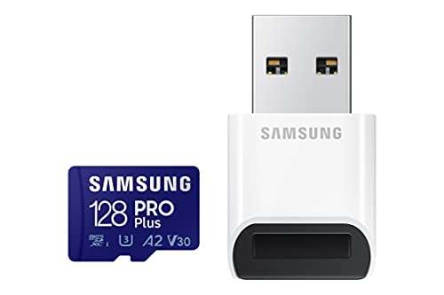 Samsung PRO Plus 128GB microSDXC UHS-I U3 160MB/s inc. USB-Card Reader (MB-MD128KB/WW) £19.99 @ Amazon