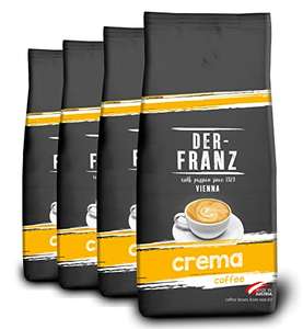 Der-Franz Crema Coffee, whole bean, 4 x 1000 g W/voucher / £21.37 S&S + Voucher