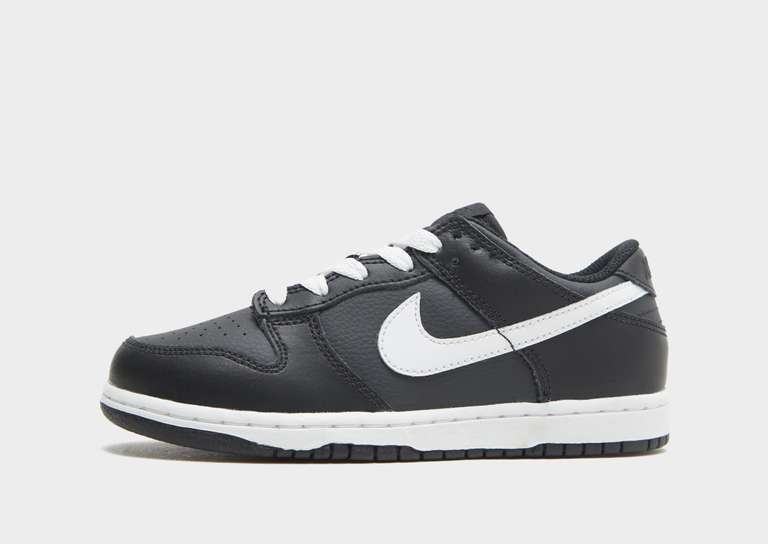 Nike Dunk Low Kids Trainers Black - £30 + Free click and collect @ JD Sports