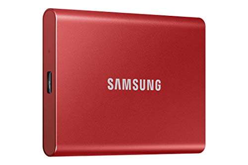Samsung T7 Portable SSD - 2 TB - USB 3.2 Gen.2 External SSD - Metallic Red (MU-PC2T0R/WW) - £149.27 @ Amazon