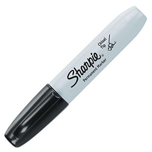 Thick Sharpie Black Permanent Markers Chisel Tip 2 Pack