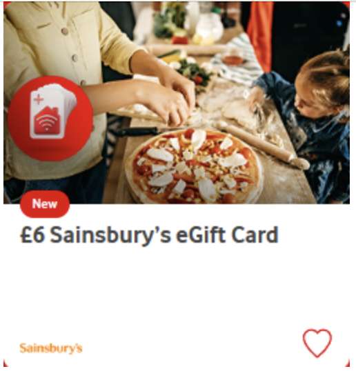 £6 Sainsbury's eGift Card Via VeryMe Rewards (Together Customers)