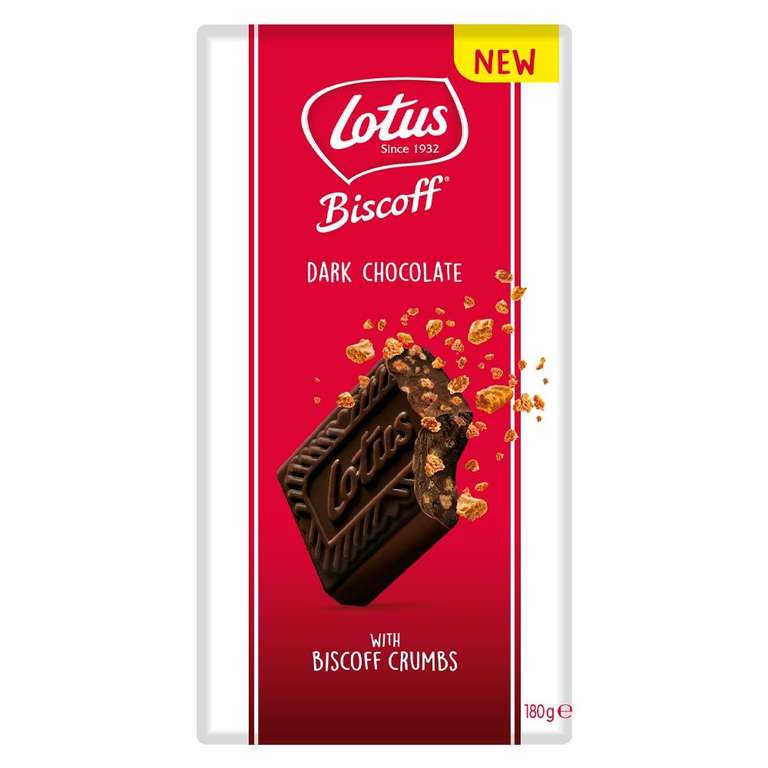 Lotus Biscoff Dark Chocolate with Biscoff Crumbs 180g - £1.25 instore @ Farmfoods, Luton